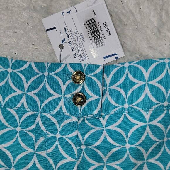 JANIE AND JACK TURQUOISE SHORTS, SIZE 12-18 MONTHS - NEW! - Picture 2 of 5